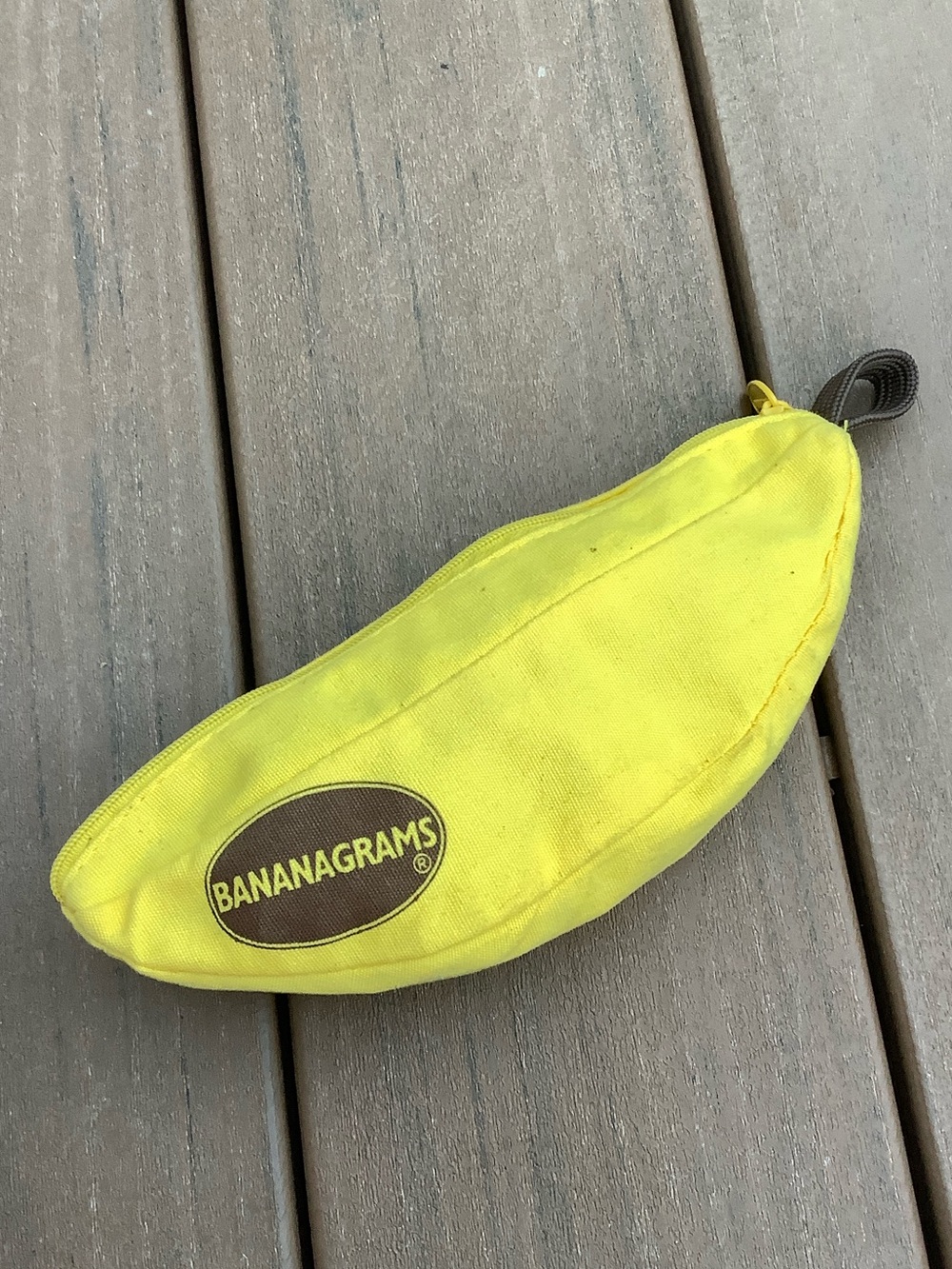 Yellow Banana-Shaped Game Tile Pouch